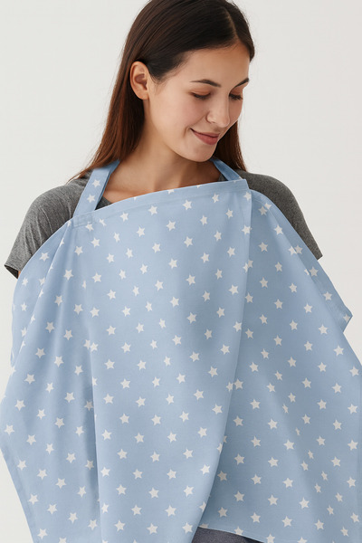 Jaju Baby Μπλε Αστέρι Σαλιάρα Θηλασμού