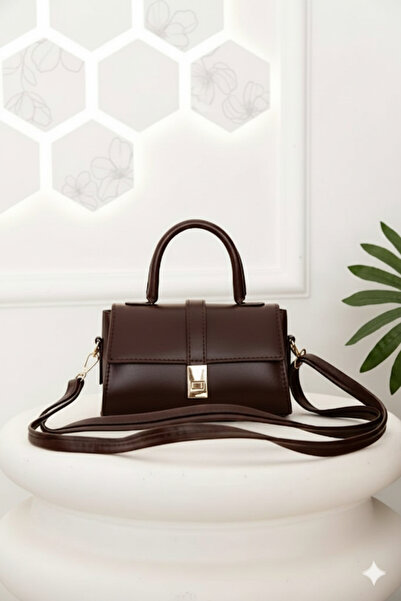 Lavinda Bags&Shoes Omuz Çantası Kadın Acı Kahve Mini El Ve Omuz Çantası Şık T...