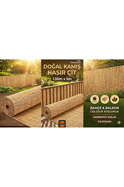Bygolden Kamış Hasır Doğal 1.50m X 5m