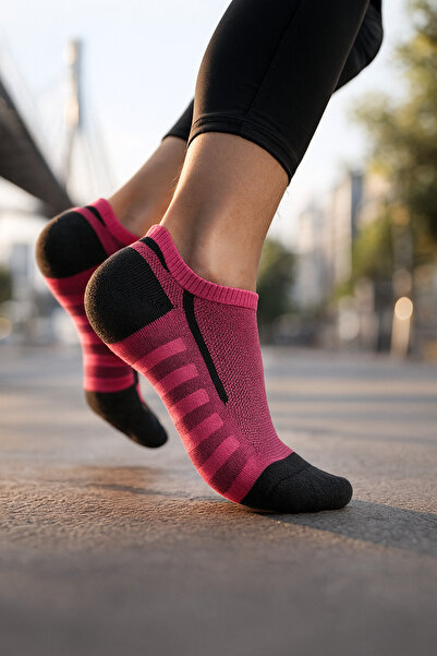 Katia&Bony Ανδρικές κάλτσες γκολφ Step με ροζ/μαύρο σχέδιο