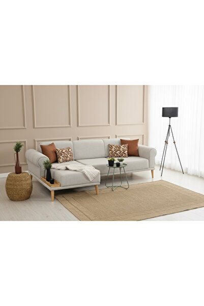 Vivense STEP KÖŞE KOLTUK, KREM, SOL KÖŞE