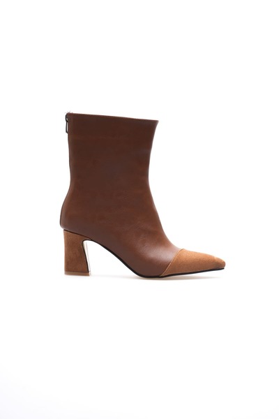 marchéo Lucinda Kadın Taba Kalın Topuklu Kışlık Bot