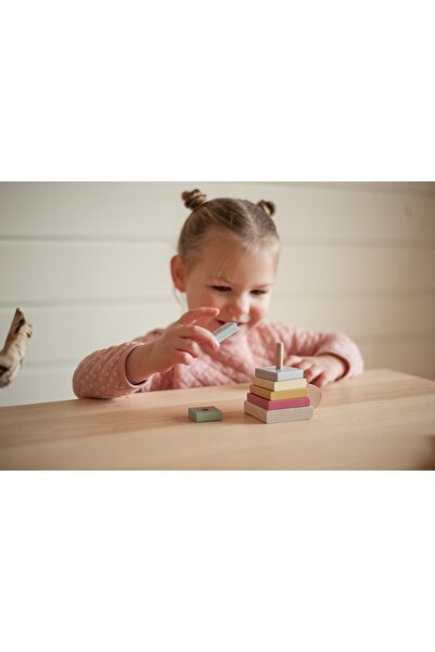 CUBIKA Jucarie din lemn, Cubika, Piramida Culorilor - Pastel