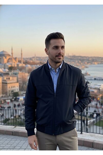 YusGos Men's Wind and Waterproof Mock Neck High Quality Transitional Zipper Coat