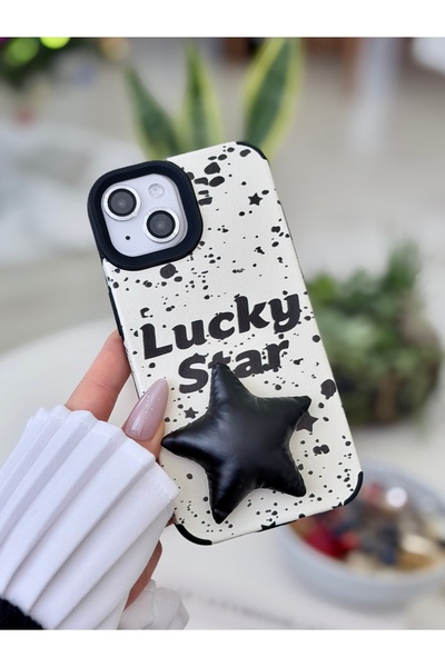 Go Aksesuar Iphone 13 - 14 ve 15 Uyumlu 3d Oyuncak Tasarımlı Lucky Star Esnek...