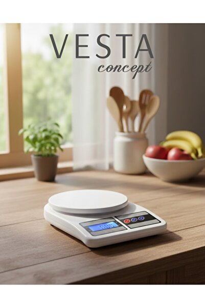 VESTA Concept Hassas Elektronik Mutfak Terazisi – 1 gr x 10 Kg Kapasiteli – D...