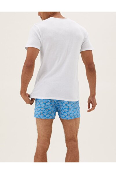 Marks & Spencer Saf Pamuklu 3'lü Kısa Kollu Atlet Seti