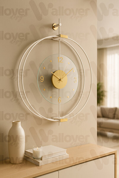 Wallover Design XL Boy Rosa Beyaz/Gold Premium – Çift Çemberli Lüks Büyük Ses...