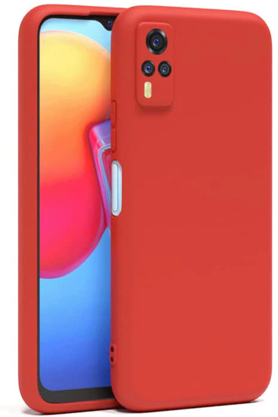 NewFace حافظة RDBYDN Vivo Y53S من السيليكون المخملي الداخلي (144242) - أحمر