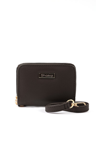 SHAKA Brown Color Shk266 Faux Leather Wallet with 9 Compartments, Zipper Closure, Card Holder and Coin Compartment