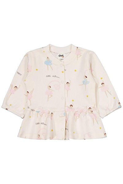 Civil Baby Ballerina Printed 1-9 Months Pajama Set - Ecru 9-12 Months