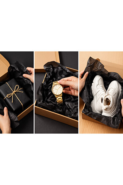 Mia Professional ورق قطيفة أسود - 100 قطعة، 50x75 سم