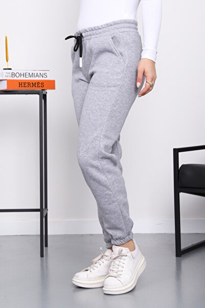 İmajButik Γκρι Φούτερ Τριών Κλωστών Σειρά επένδυση fleece