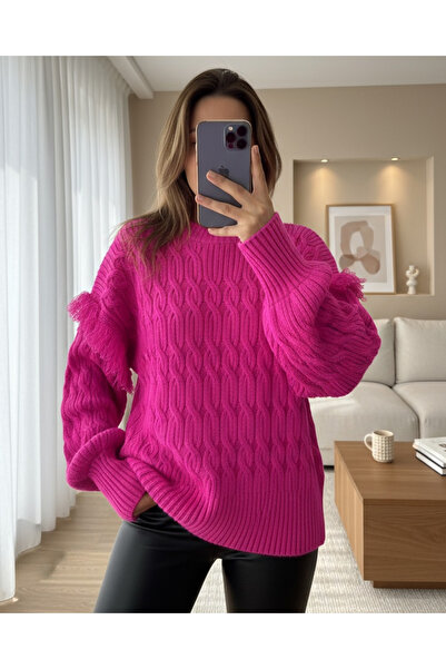 Modamorfo Πλεκτό πουλόβερ με μανίκια με φούντες