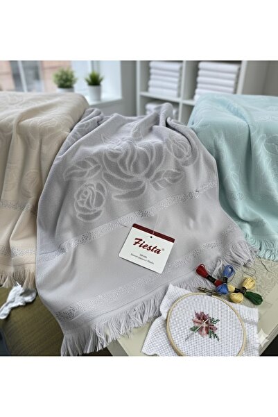 Fiesta Tekstil 50×90 منشفة إيتامين مزينة بالشراشيب مكونة من 6 قطع