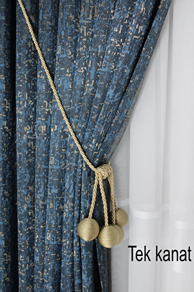MebelPort Curtain Perla Patterned Background Jacquard Curtain - Single Wing, ...