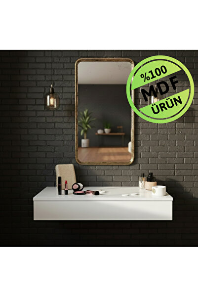 ENG AHŞAP MDF Makyaj Masası ve Dresuar 80x30 cm Çekmeceli Modern Tasarım