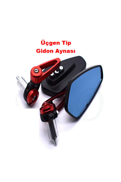 İNSİGMA Motosiklet Gidon Aynası Siyah (MAVİ CAM)