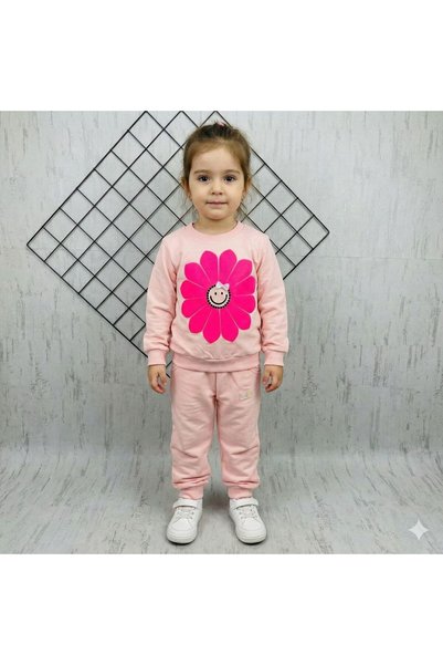 mj kids Double Flower Printed Girl's Set