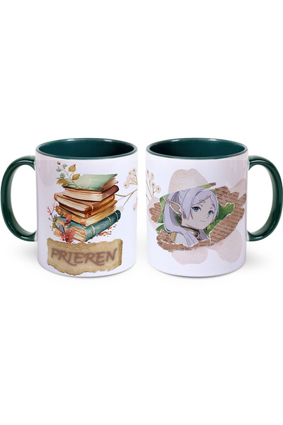 Define Moyas Frieren Porselen Kupa Bardak – Anime Tasarım – Çift Taraflı Baskı
