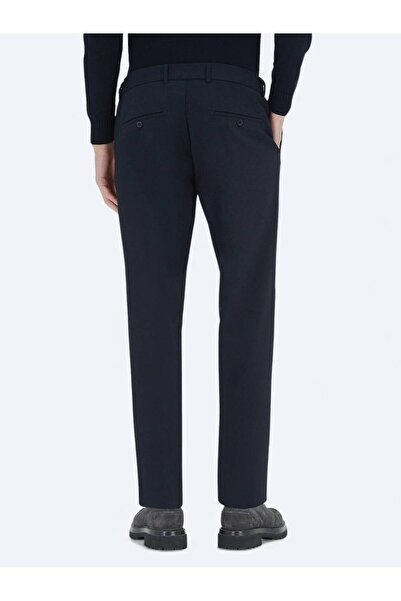 Kip Navy Blue Woven Jogging Fit Casual Παντελόνι