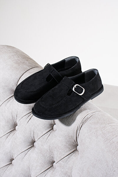 DUXAL SHOES Arabella Women's Suede Buckle Detailed Casual Loafer Shoes