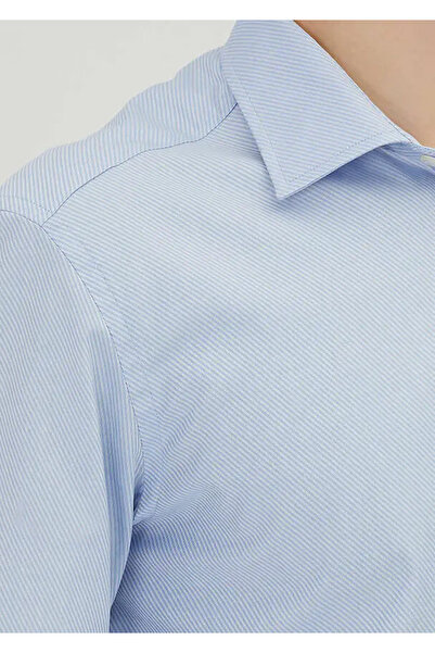 Ramsey Blue Regular Fit Woven Classic 100% Cotton Shirt