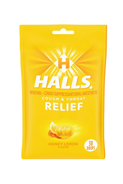 halls تخفيف العسل والليمون 30 قطعة