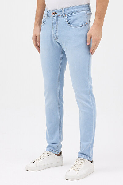jean black Ledově světle modré pánské džíny Slim Fit uvolněného střihu Lycra ...