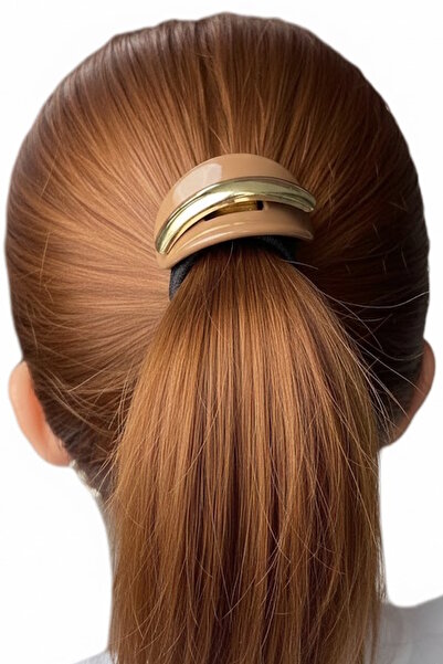 CAŞ DEKORASYON Cataramă din cauciuc cu detalii metalice maro