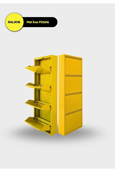 mobilyapratik 4'lü Metal Ayakkabılık - Sarı