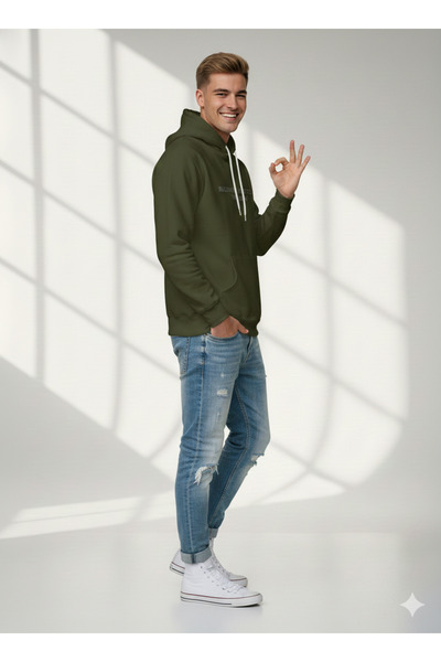 ribana Unisex regular fit Hooded Printed pocketed long sleeve cotton soft textured sweatshirt