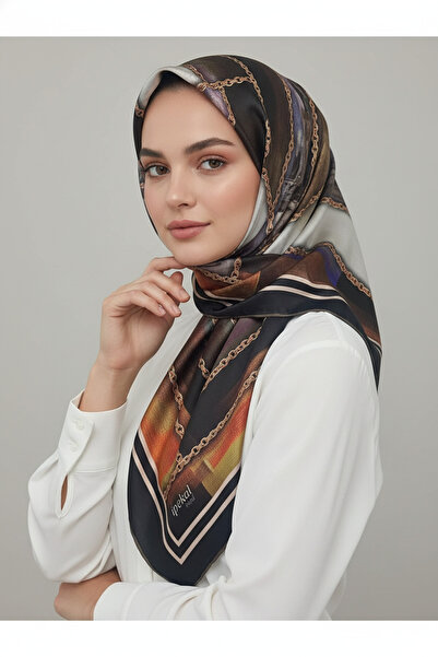 İpekal نمط وشاح ناعم منقوش بسلسلة حلقية 1 لون 10