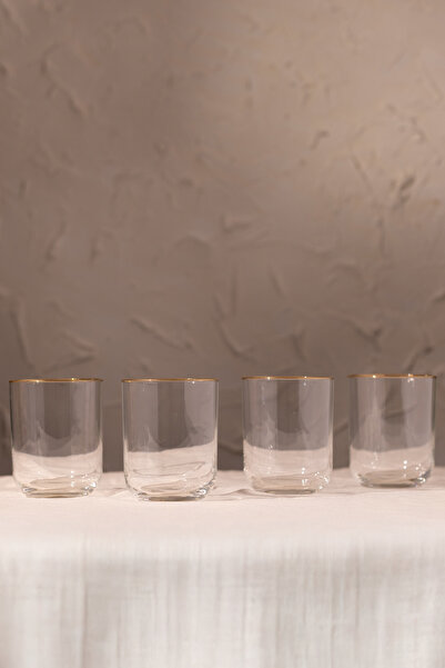 Rakle Bliss Gold Set of 4 Water Glasses 350 Cc