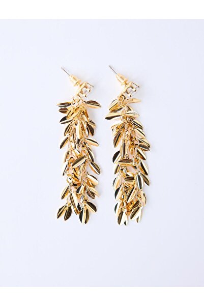 Jimmy Key Altın Rengi Parlak Sallanan Küpe