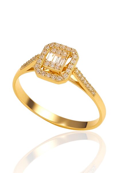 Hakan Güler Kuyumculuk Altın Baget Taşlı Yüzük – 1,20 Gram