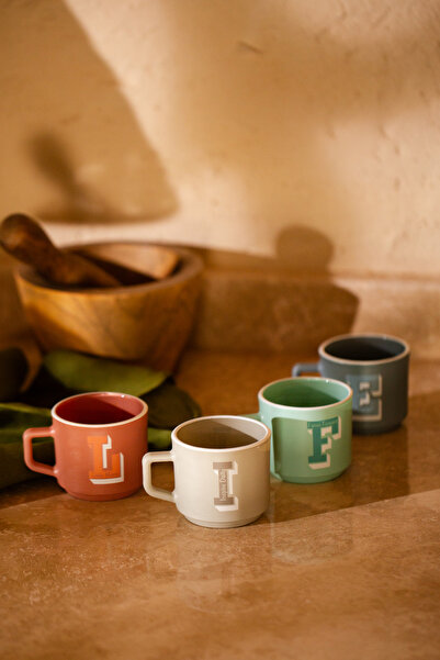 Rakle Life Metal Stand 4-Piece Mug Set 180 Cc