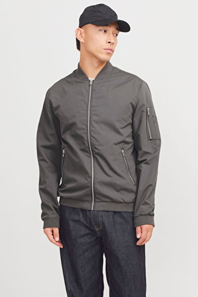 Jack & Jones Palton pentru bărbați cu guler de colegiu 63412165203 Afumat