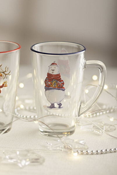 Rakle Deer Santa Set of 2 Mugs Blue-Red 400 Cc