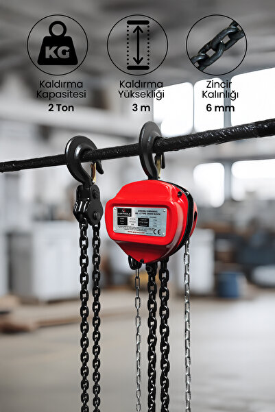 G GAPTOOLS Zincirli Caraskallar 2Ton 3Metre GPC2T3M