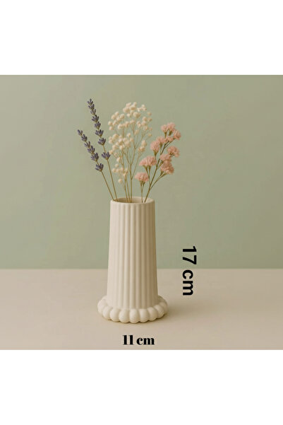 ZURİ DESİGN Bohem Tarz Büyük Boy Vazo Çizgili Bubble Tabak İskandinav Vazo