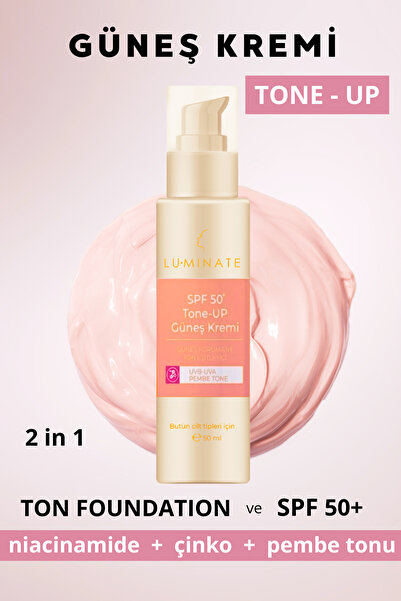 Luminate Renkli Cilt Tonu Eşitleyici Spf 50 Faktör Pembe Yüksek Güneş Koruyuc...
