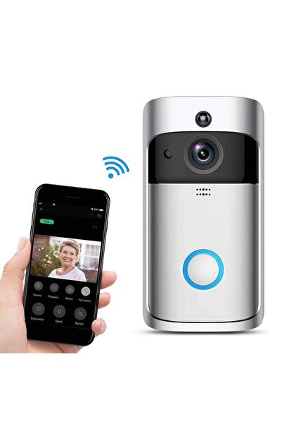 SSMEDIA Sonerie video inteligentă HD WIFI cu interfon wireless