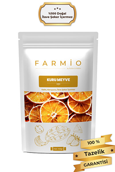 FARMİO Sugar-Free Dried Orange – 140Gr – Natural and Without Additives – 2X70Gr