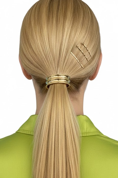 CAŞ DEKORASYON Set de catarame din metal și sârmă de culoare aurie