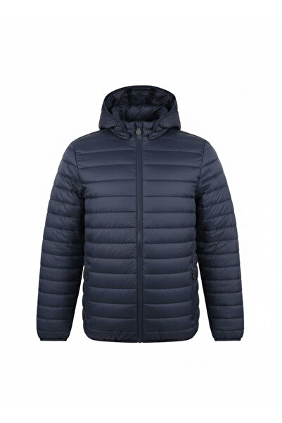 Plus Scorpion Men's quilted jacket, navy blue, detachable hood