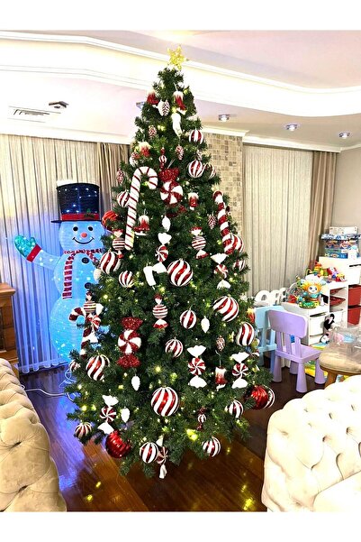 PARTİ SEPETİ 250 cm 1620 Yoğun Dal Yılbaşı Ağacı Demir Ayaklı