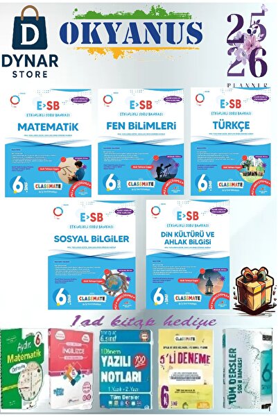Okyanus Yayınları 6. Sınıf Classmate Matematik Türkçe Fen Sosyal Din Etkinlik...