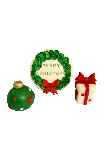 FigurinArt Set Figurine pentru tort - 3 figurine de Crăciun