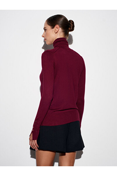 Dilvin 1268 Pulover cu gât roșu-Burgundy